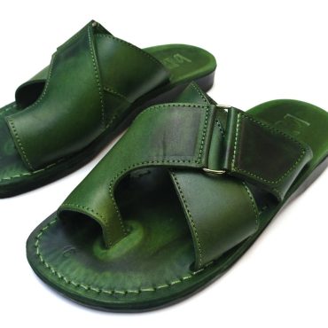 Green Handmade Leather Sandals, Spartan Sandals for Men and Women, Summer Beach Greek style  Sandals, Jesus Roman Men's Sandals BROOKLYN