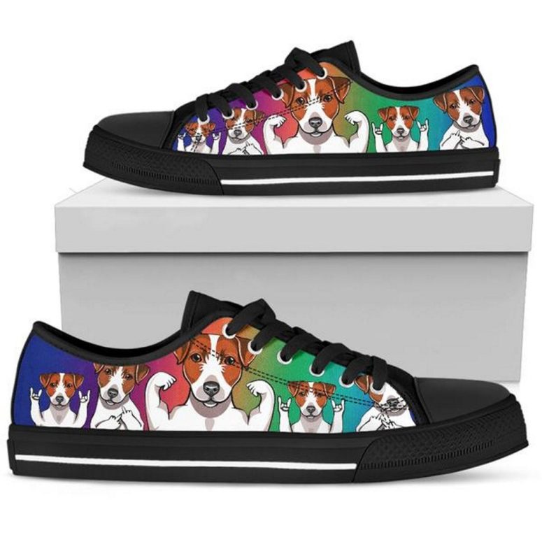 Jack Russell, Women's Sneakers, Customized Converse, Sneaker Shoes, Sporty, Summer Shoes, Fashion Sneakers, Casual Womens Shoes,Tie Sneakers