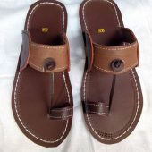 Handmade African Men's Sandals/Genuine Leather Beaded Flip-Flops/Comfortable Summer Sandals for Men/African Shoes/Unique Gift for Him
