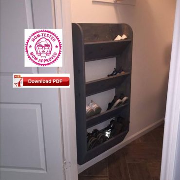 wall mount shoe storage rack plan/storage rack plan/wall shoe storage shelf plan/shoe storage plan/wall storage shelf plan/wood shelf plan