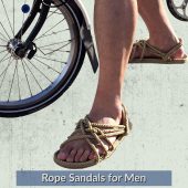 Mens Barefoot Rope Sandals - Lightweight, Comfortable and Durable