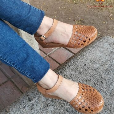 Mexican Leather Sandals with Ankle Strap for Women, Leather Huarache sandals - Mexican Boho Women Shoes - lether sandals - mexican style