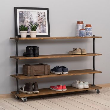 Wheeled shoe rack- shoe storage - Entryway Organizer- Shoe Organizer - Shoe Rack - Entryway Bench - Entryway furniture - Sneaker Storage,
