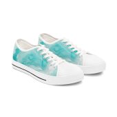 Women's low top seafoam watercolor sneakers