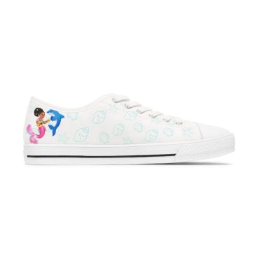 Women's Low Top Mermaid and Dolphin Sneakers