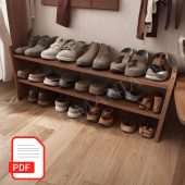 DIY Shoes Rack, Easy Shelves Plan, Simple Storage Plan, Woodworking Plans, Storage DIY Guide PDF Download