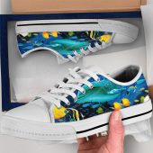 Ocean Fish Shoes, Fish Converse Style Shoes, Aquarium Enthusiast Gift Idea, Women's Men's High Top Sneakers