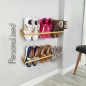 Shoe Rack Wall Mounted Personalised Entryway Organization, Narrow and small space saver organizer, Vertical door shoe storage shelf