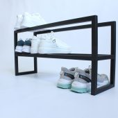 Metal shoe rack, 2 Tier Shoe rack, Compact shoe rack, Shoe storage in the hallway, Floor shoe rack, Loft style furniture, Laconic shelf