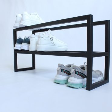 Metal shoe rack, 2 Tier Shoe rack, Compact shoe rack, Shoe storage in the hallway, Floor shoe rack, Loft style furniture, Laconic shelf