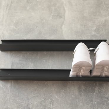 Set two wall mounted shoe rack | Shoe rack entryway | Industrial shoe shelf hallway decor | Reclaimed custom shoe rack |Outdoor shoe rack