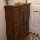 PLANS- Faux Apothecary Shoe Cabinet