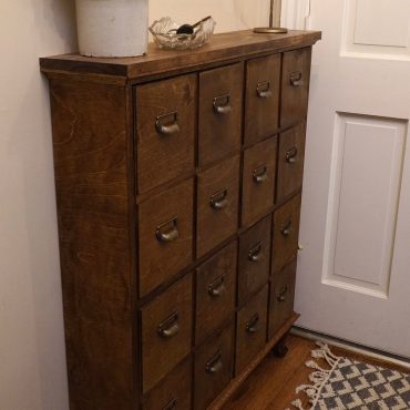 PLANS- Faux Apothecary Shoe Cabinet
