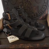 Men's gladiator sandals Mario Doni, men's sandals in flexible leather and genuine leather, men's thong sandals, gift for him, roman sandals