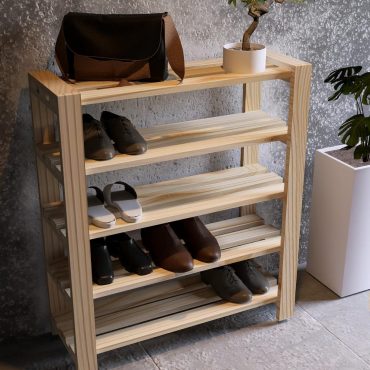 Entryway Shoe rack PDF | Shoe organizer Shoe cabinet Wooden shoe rack Storage solution Entryway Storage Plans Shoe rack DIY Plans Five Tier