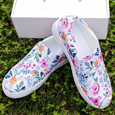 Watercolor Flower Print Women’s slip-on canvas shoes, Flower Canvas Slip-On Shoes, Women's Slip-On Shoes, Women's Canvas Shoes, Canvas Shoes