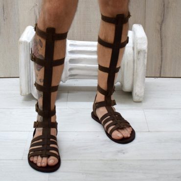 Men's Gladiator Leather Sandals  - Halloween Costumes
