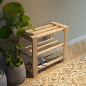 Three Tier Shoe rack 2 feet | Shoe organizer Entryway Storage  Wooden shoe rack Storage solution  Plans Shoe rack DIY Plans Shoe cabinet