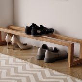 Wooden Shoe Rack Organizer - Multi-Tiered Shoe Rack for Entryway, Closet, or Hallway, Space-Saving Shoe Rack for Neat Shoe Storage