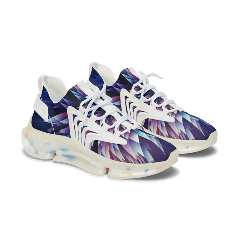 Vibrant Women's Mesh Sneakers with Colorful Geometric Design, Trendy Athletic Shoes for Fitness, Casual Wear, Gift Idea, Summer Style
