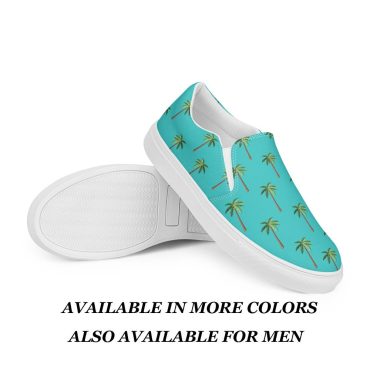 Women’s slip on sneaker womens casual shoes for boat womens boat shoes palm tree sneakers womens slip on shoe athleisure sneaker gift idea