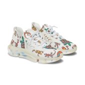 Colorful Frog and Turtle Women's Mesh Sneakers