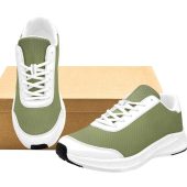 Womens Two Tone Green and White Mudguard Running Shoes – Lightweight Breathable Stylish Sneakers for Her, Comfortable Athletic Walking Shoes