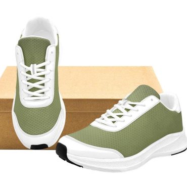 Womens Two Tone Green and White Mudguard Running Shoes – Lightweight Breathable Stylish Sneakers for Her, Comfortable Athletic Walking Shoes