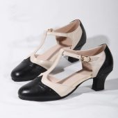 Customizable Handmade Women Leather Heel Shoes,Retro Style shoes,female T-Strap Heels,Oxford Pump Shoes,Mary Jane Shoes,Dance Shoes