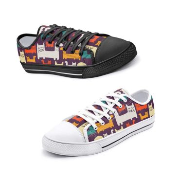 Low Top Canvas Shoes, Sizes for Women and for Men, Casual Comfortable Shoes, Ladies Sneakers, Fashionable, Artistic, Colorful Designs
