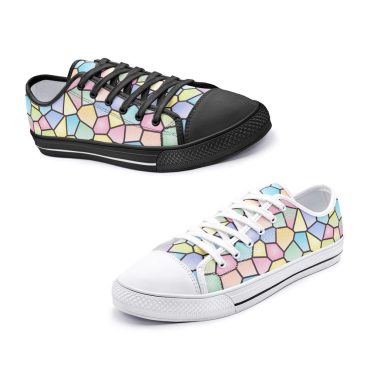 Low Top Canvas Shoes, Sizes for Women and for Men, Casual Comfortable Shoes, Ladies Sneakers, Fashionable, Artistic, Colorful Designs