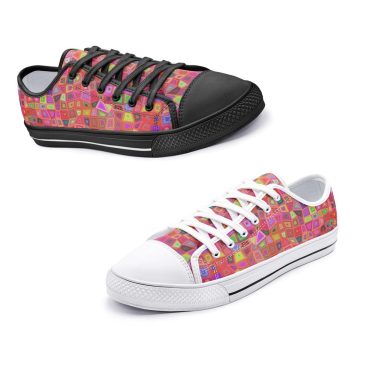 Low Top Canvas Shoes, Sizes for Women and for Men, Casual Comfortable Shoes, Ladies Sneakers, Fashionable, Artistic, Colorful Designs