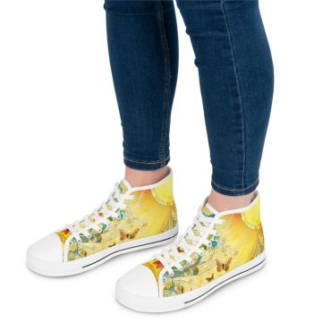 High Top Sneakers, Summer Vibes Women's Shoes, Beach Sneaker, Vacation Sneaker, Casual Sneakers, Trendy Footwear