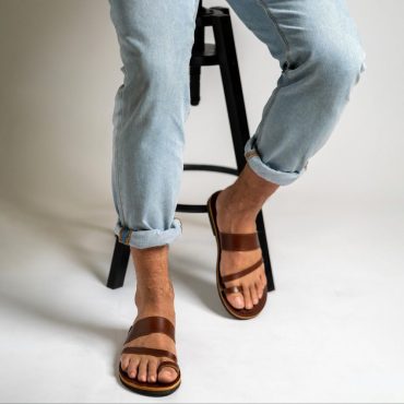 Mens leather sandals, Leather Greek sandals, Barefoot toe ring sandals, Sandales hommes en cuir, Ledersandale herren, Sandalias hombre