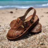 New Excellent Men's Sandals Closed Toe Flip-Flops Men's 40-46 Men's Brown Leather Sandals – Handmade Summer Shoes Made In Poland Naturfeet