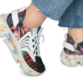 Fashion-Forward Women's Mesh Sneakers, Trendy Footwear for Active Lifestyles, Comfortable Spring/Summer Sneakers, Unique Art Sneakers, Cool