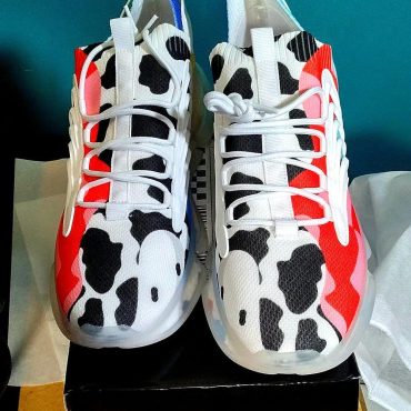 Men's Athletic Canvas Sneakers | Colorful Patterned Sports Shoes | Gift for Him | Multicolor Sublimation  Sneakers | Memory Foam Insoles