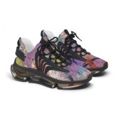 Artistic Women's Mesh Sneakers - Vibrant Colorful Athletic Shoes for Every Season, Trendy Sports Footwear, Unique Gift Idea, Stylish