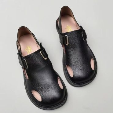 Handmade Black Leather Men's Sandals with Adjustable Strap - Stylish Summer Footwear for Men,Men's leather sandals,Summer footwear for men